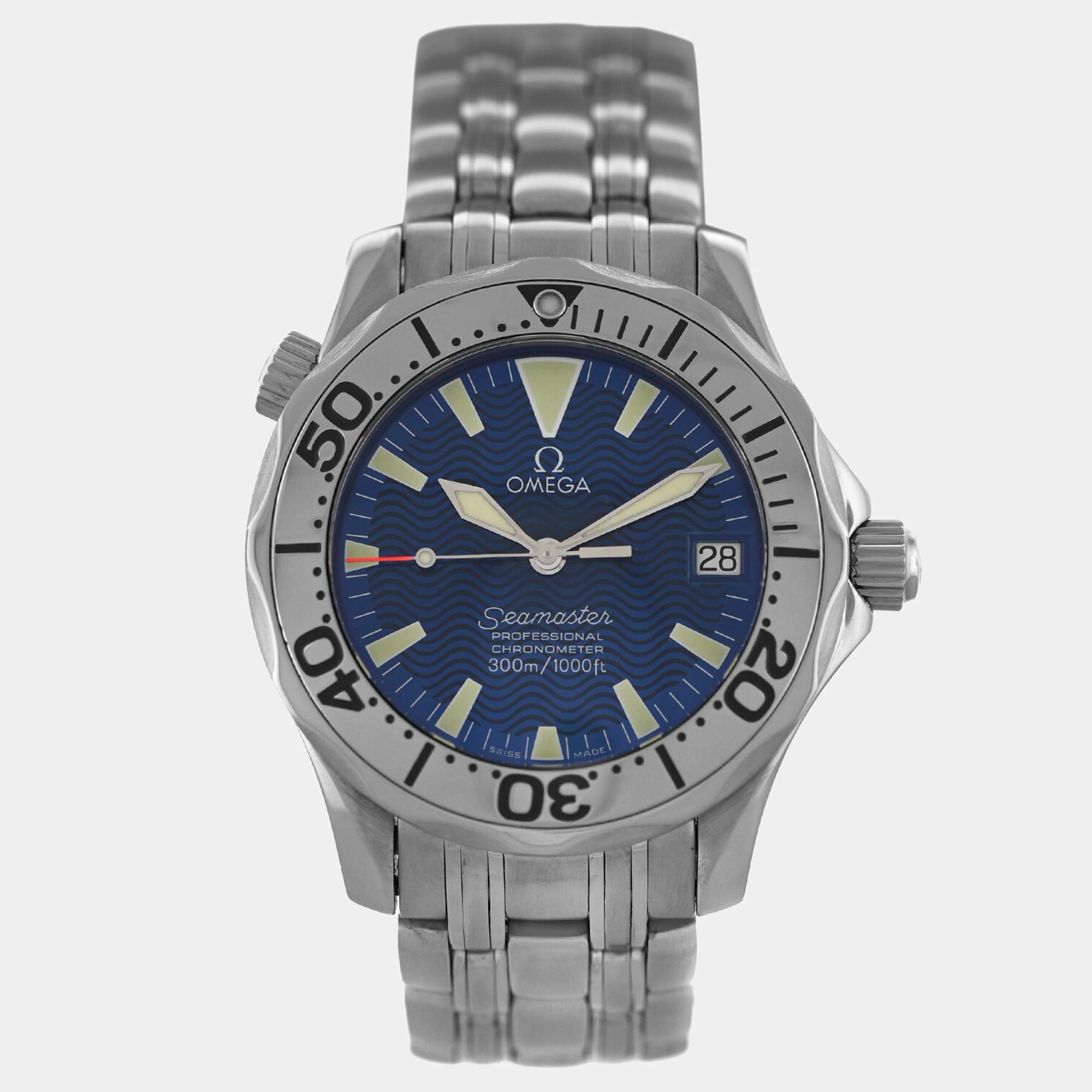 

Omega Seamaster 2253.80 Automatic Blue Stainless Steel Men's Wristwatch 36 mm