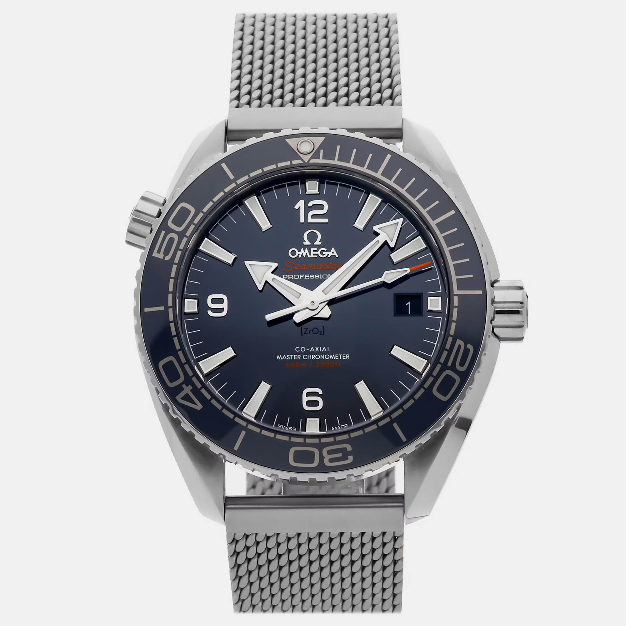 

Pre-Owned Omega Seamaster Planet Ocean 600 m Men's Watch Automatic 43 mm, Blue