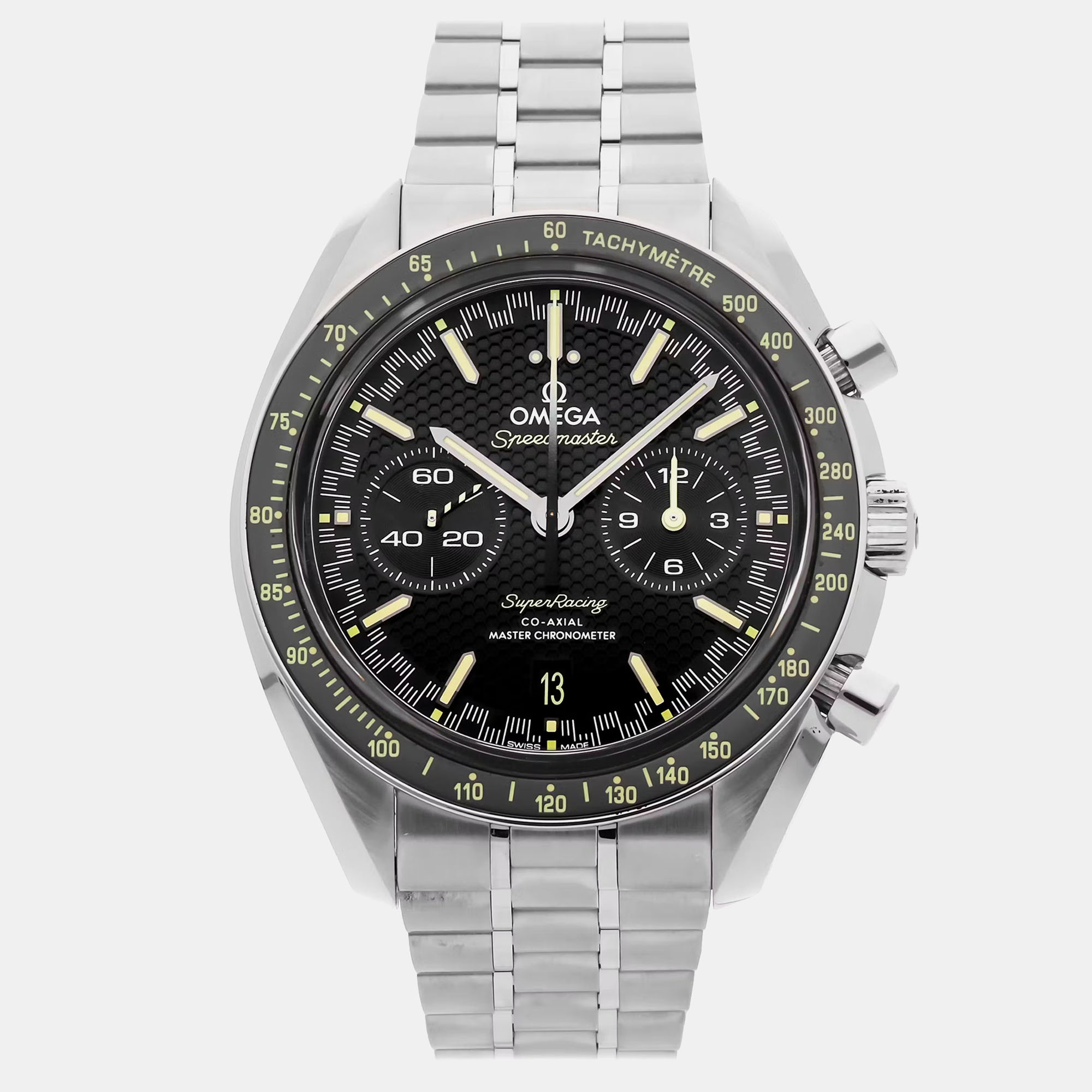 Pre-owned Omega Speedmaster Super Racing 329.30.44.51.01.003 In Black