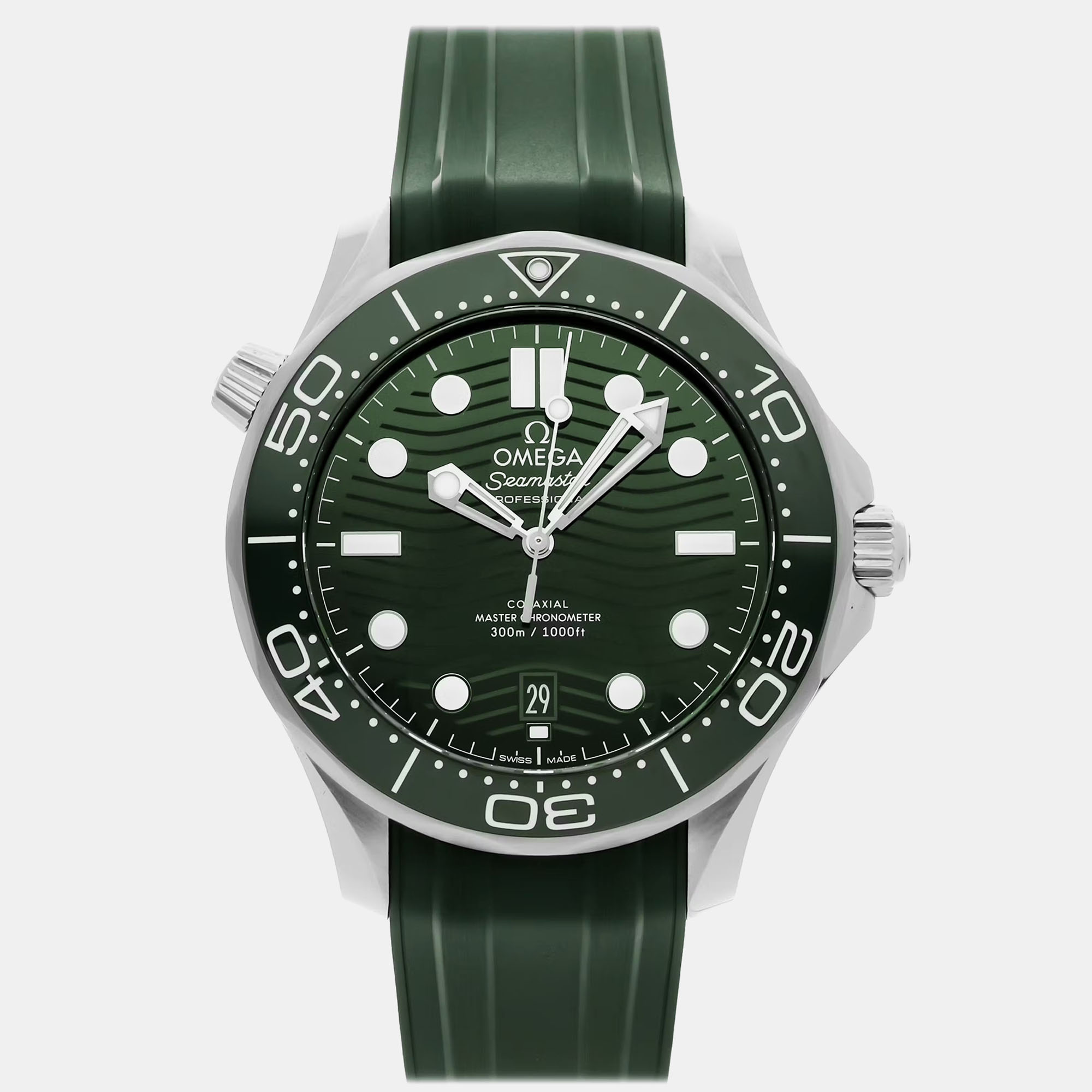 

Pre-Owned Omega Seamaster Diver 300M 210.32.42.20.10.001, Green