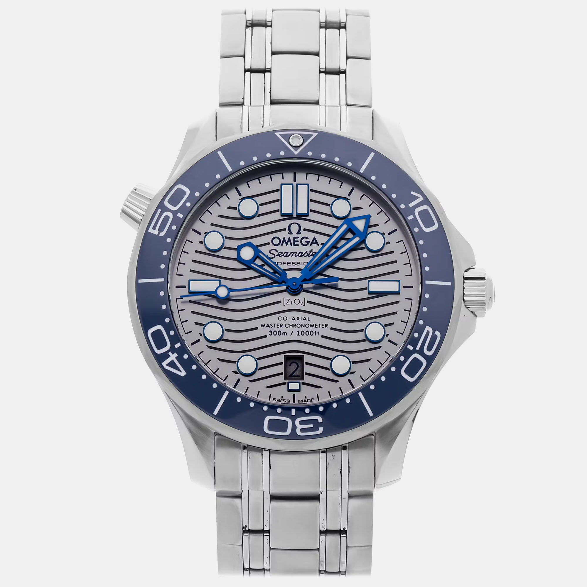 Pre-owned Omega Seamaster Diver 300m 210.30.42.20.06.001 In Gray