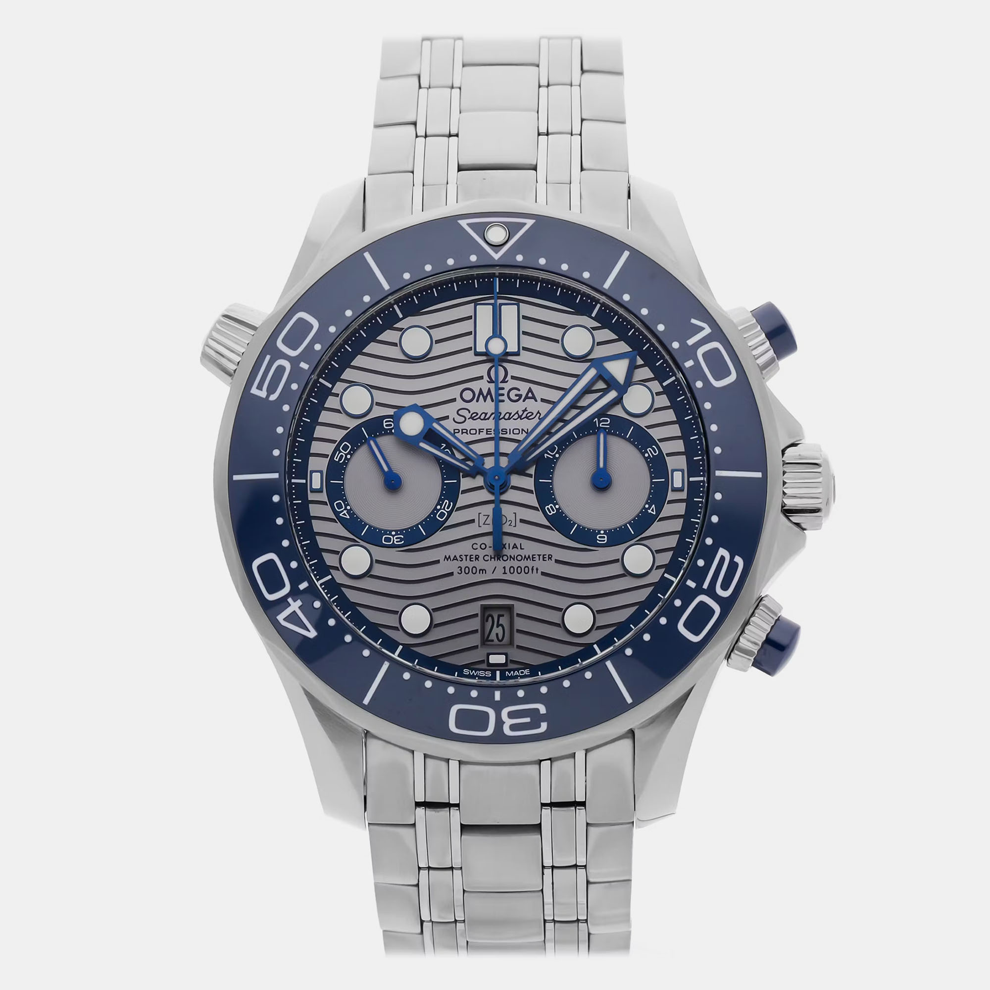 

Pre-Owned Omega Seamaster Diver 300M Chronograph 210.30.44.51.06.001, Grey