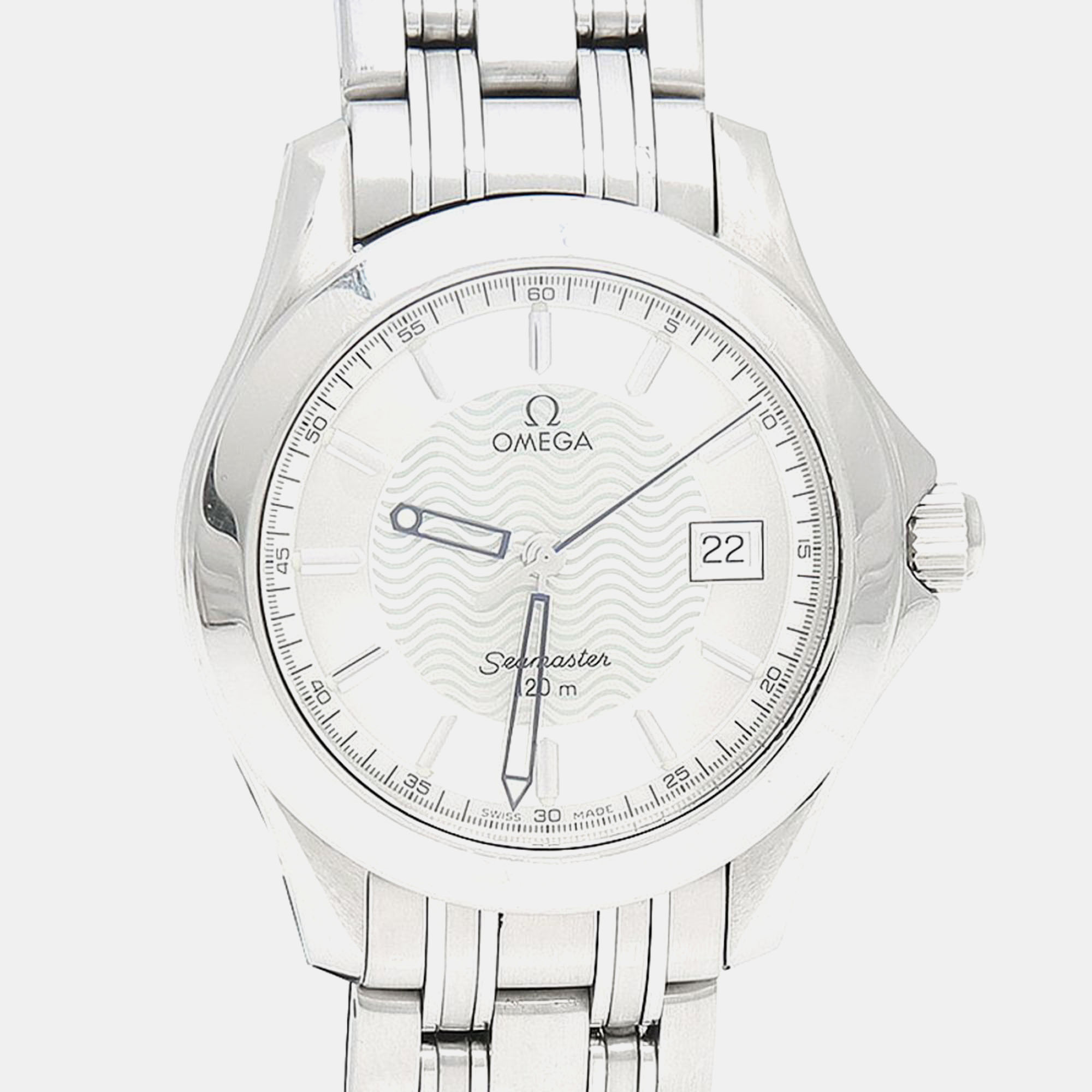 

Omega Seamaster Quartz Silver Stainless Steel Men's Wristwatch