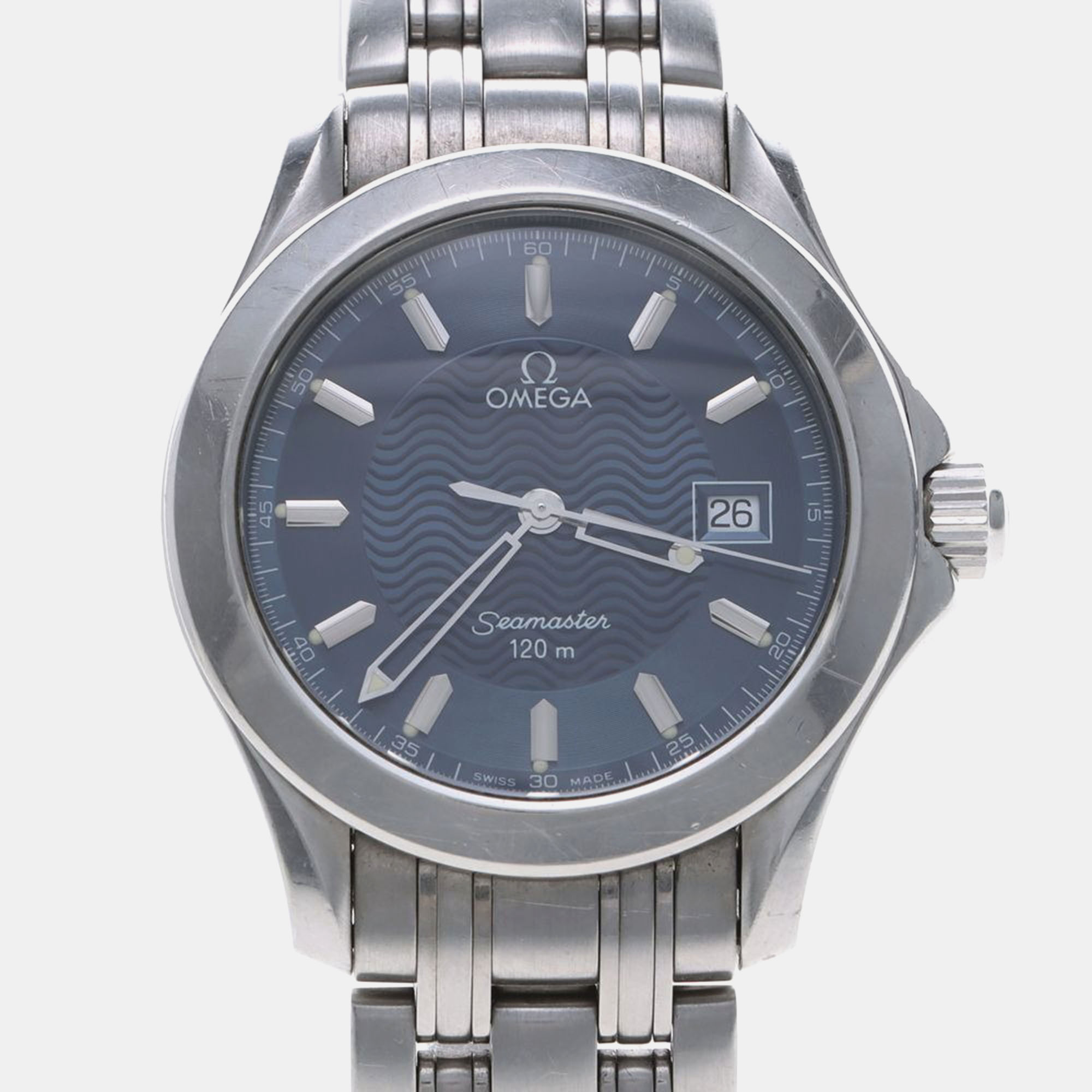 

Omega Seamaster Quartz Blue Stainless Steel Men's Wristwatch 36 mm