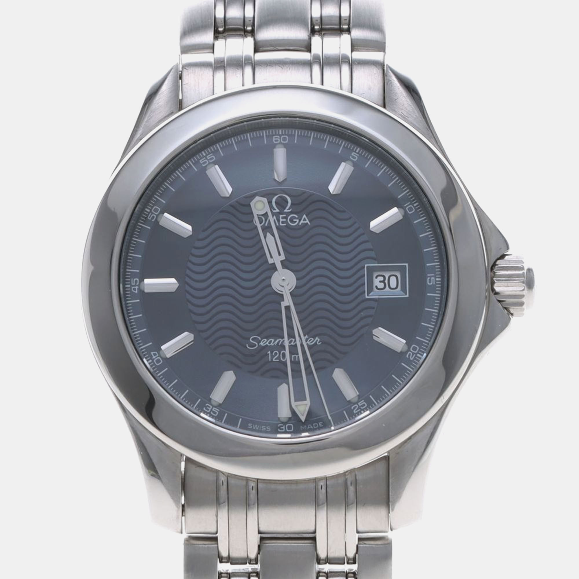 

Omega Seamaster Quartz Blue Stainless Steel Men's Wristwatch 36 mm