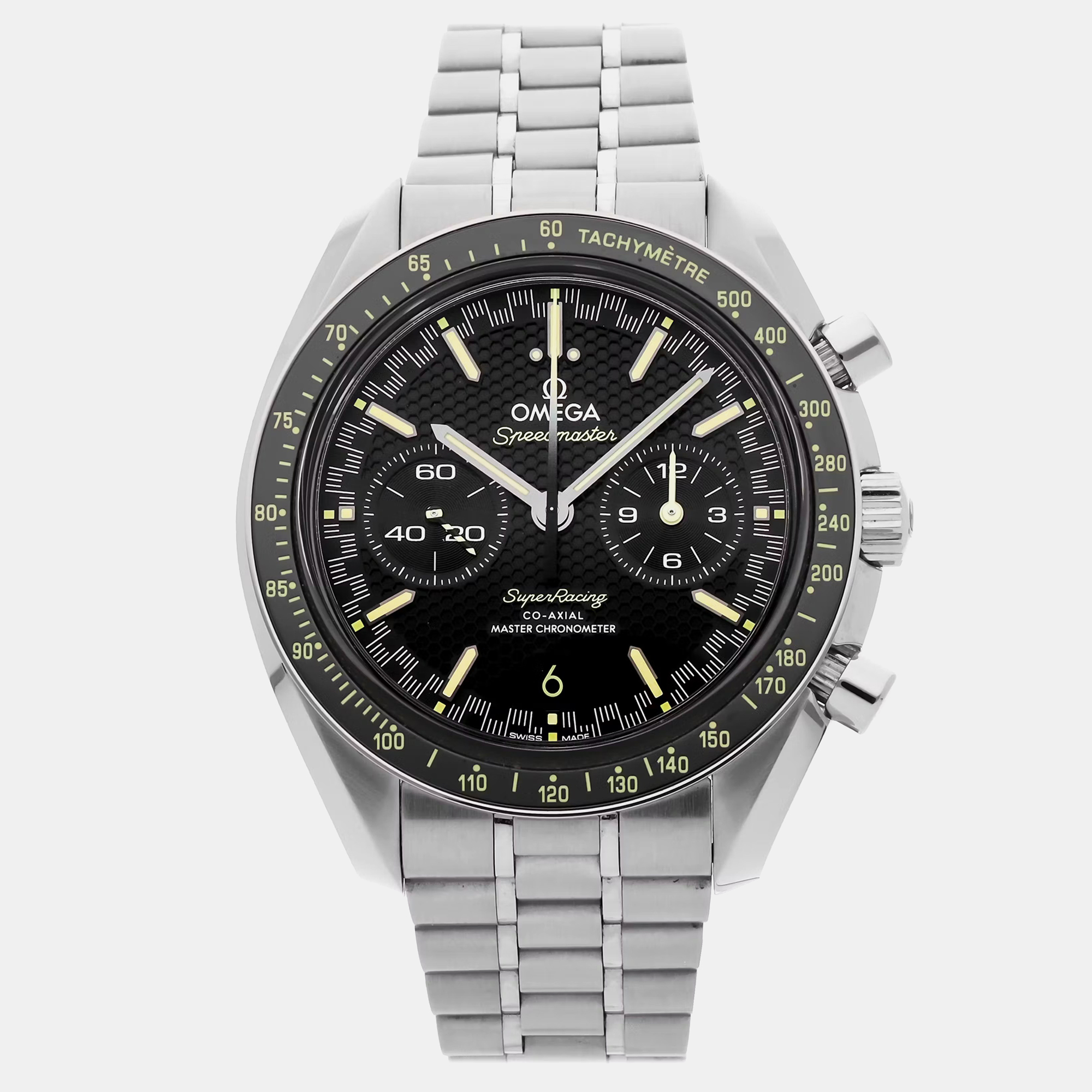 Pre-owned Omega Speedmaster Super Racing 329.30.44.51.01.003 In Black