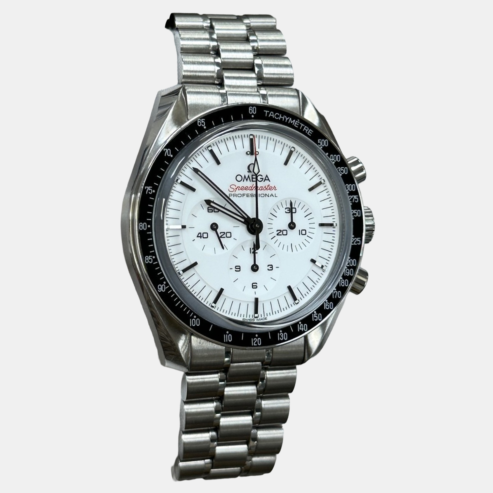 

Omega Speedmaster Moonwatch Professional 310.30.42.50.04.001 Manual Winding Black Stainless Steel Men's Wristwatch 42 mm, White