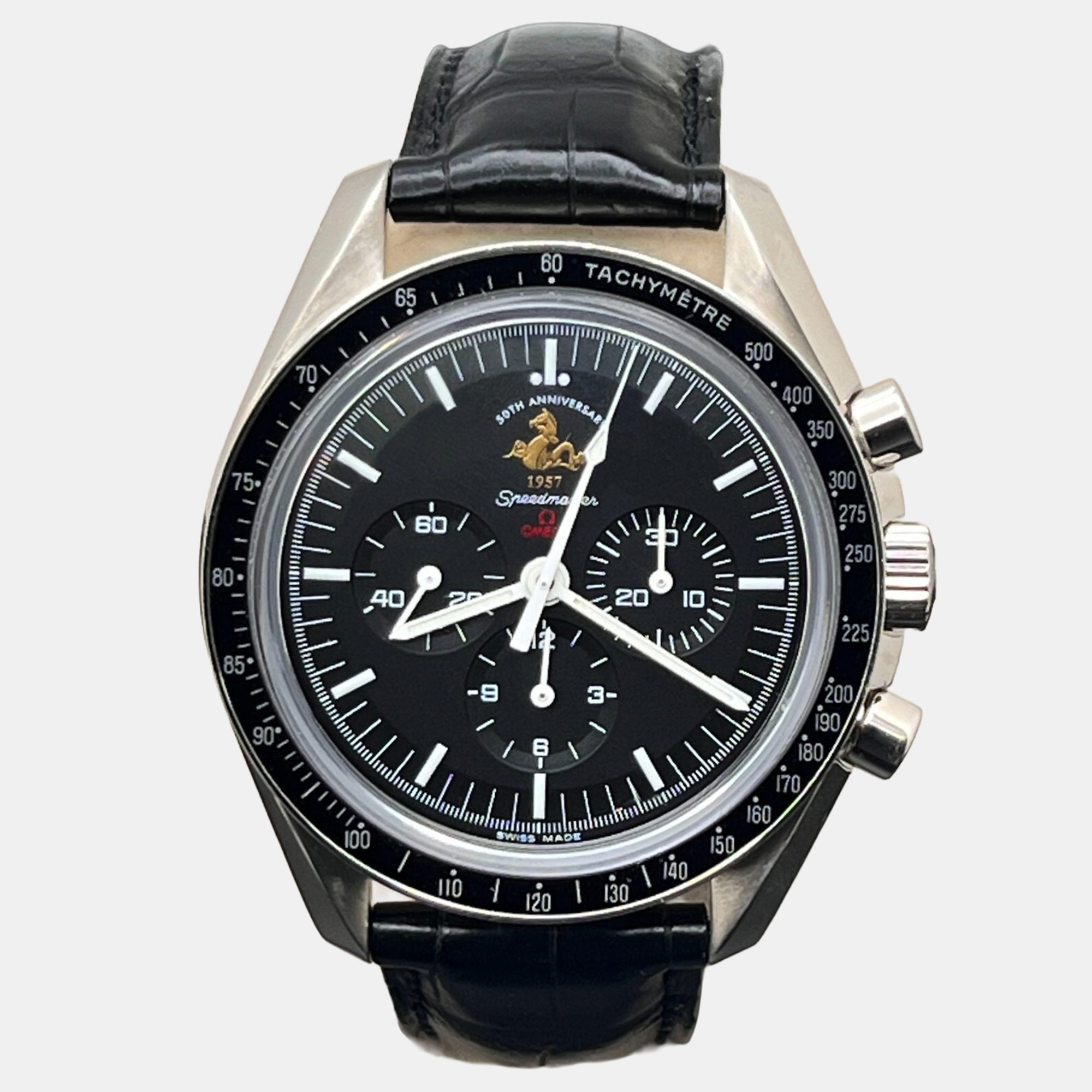 Pre-owned Omega Speedmaster Professional Moonwatch 311.30.42.30.01.001 Automatic Black Stainless Steel Men's Wristwa
