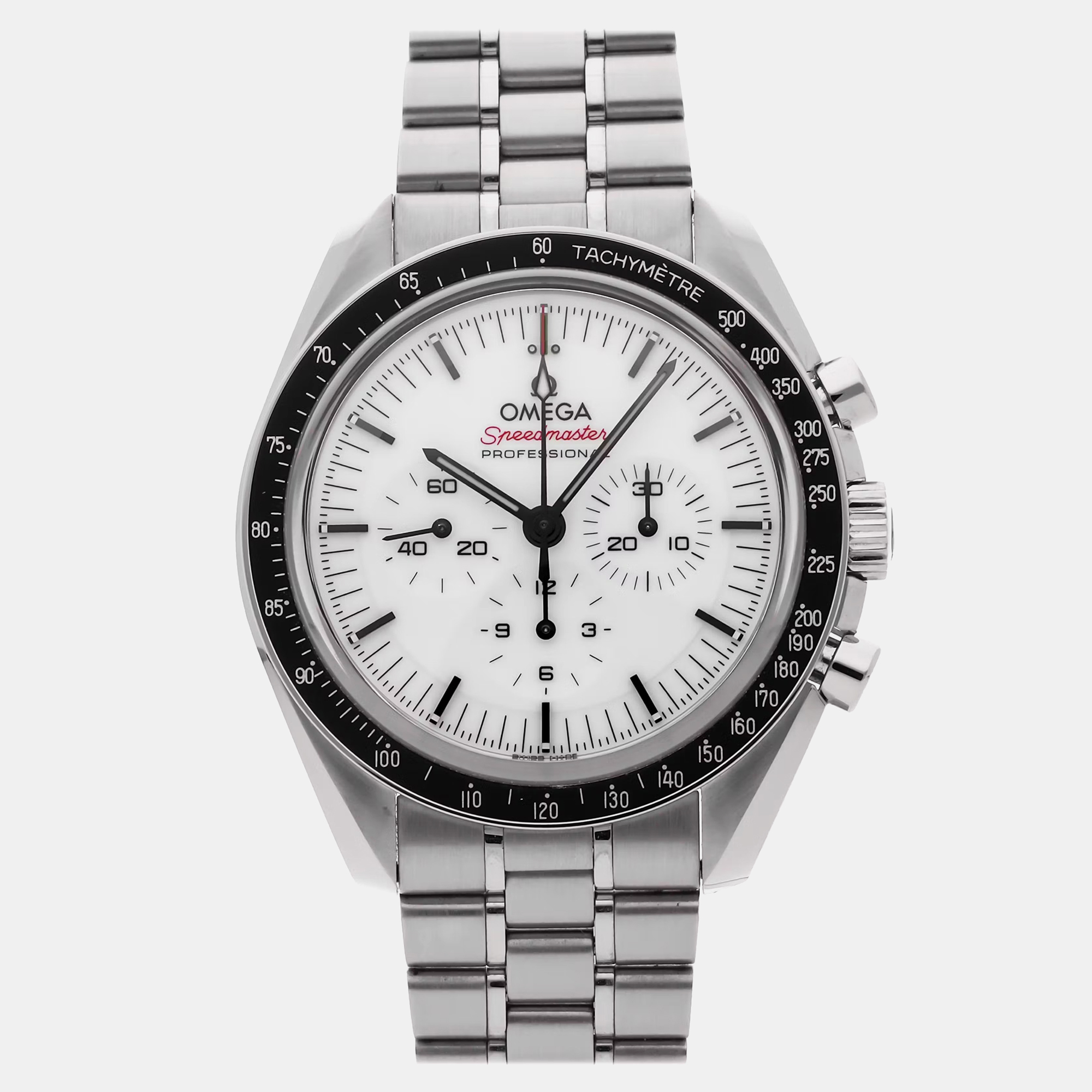 Pre-owned Omega Speedmaster Moonwatch Professional 310.30.42.50.04.001 42 Mm In White
