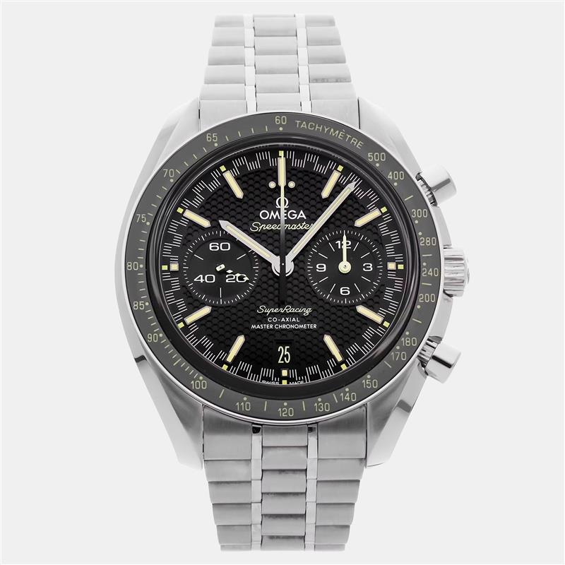 Pre-Owned Omega Speedmaster Super Racing 329.30.44.51.01.003 Black Automatic Stainless Steel Men’s Wristwatch 44 mm