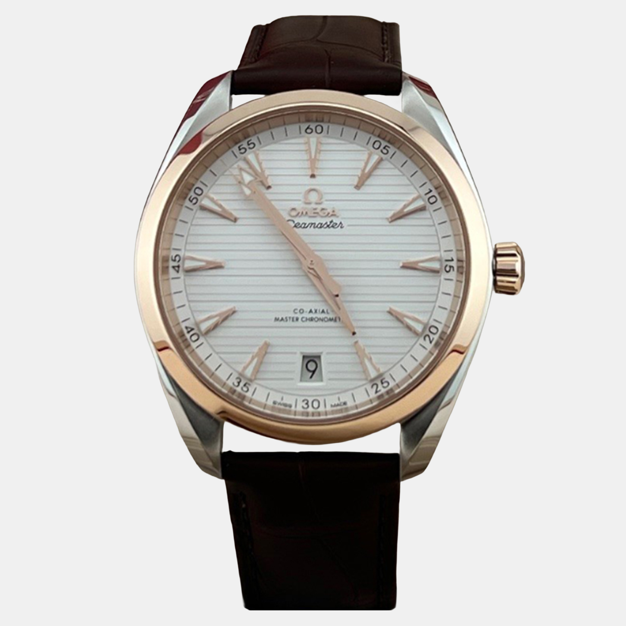 

Omega Seamaster Aqua Terra 220.23.41.21.02.001 Automatic Silver Dial Stainless Steel 18k Rose Gold Men's Wristwatch 41 mm