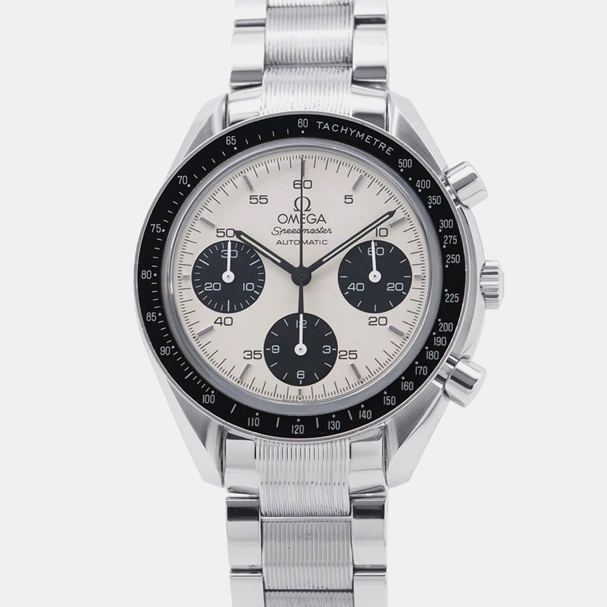 Click to view more detailed imagery on our partner's website Pre-owned Omega Speedmaster 3539.31 Automaticwhite Stainless Steel Men's Wristwatch 39 Mm In White