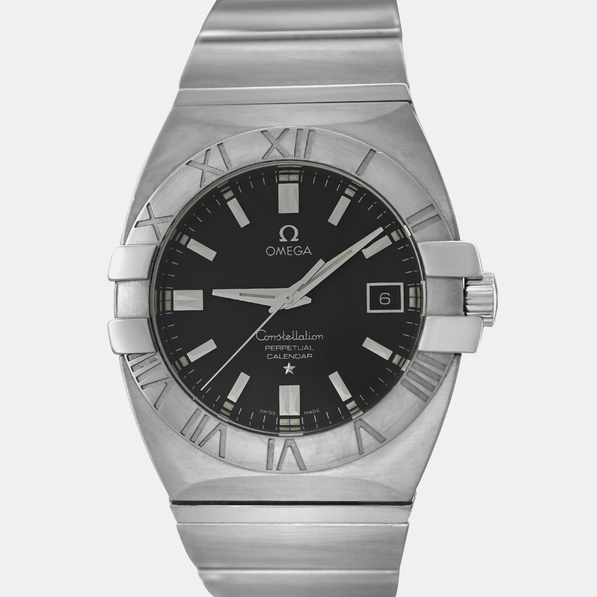 

Omega Constellation Double Eagle 1513.51 Quartz Black Dial Stainless Steel Men's Wristwatch 38 mm