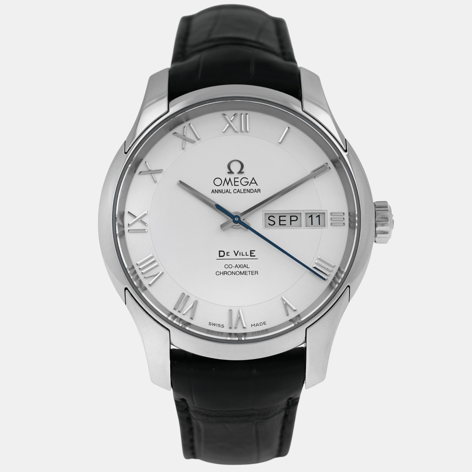 

Omega Deville Annual Calendar 431.13.41.22.02.001 Automatic Stainless Steel Men's Wristwatch 41 mm, Silver