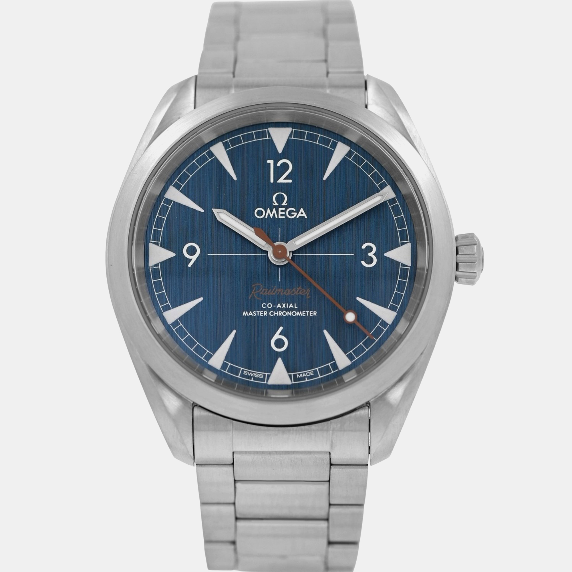 

Omega Seamaster Railmaster 210.10.40.20.03.001 Automatic Co-Axial Stainless Steel Men's Wristwatch 40 mm, Blue