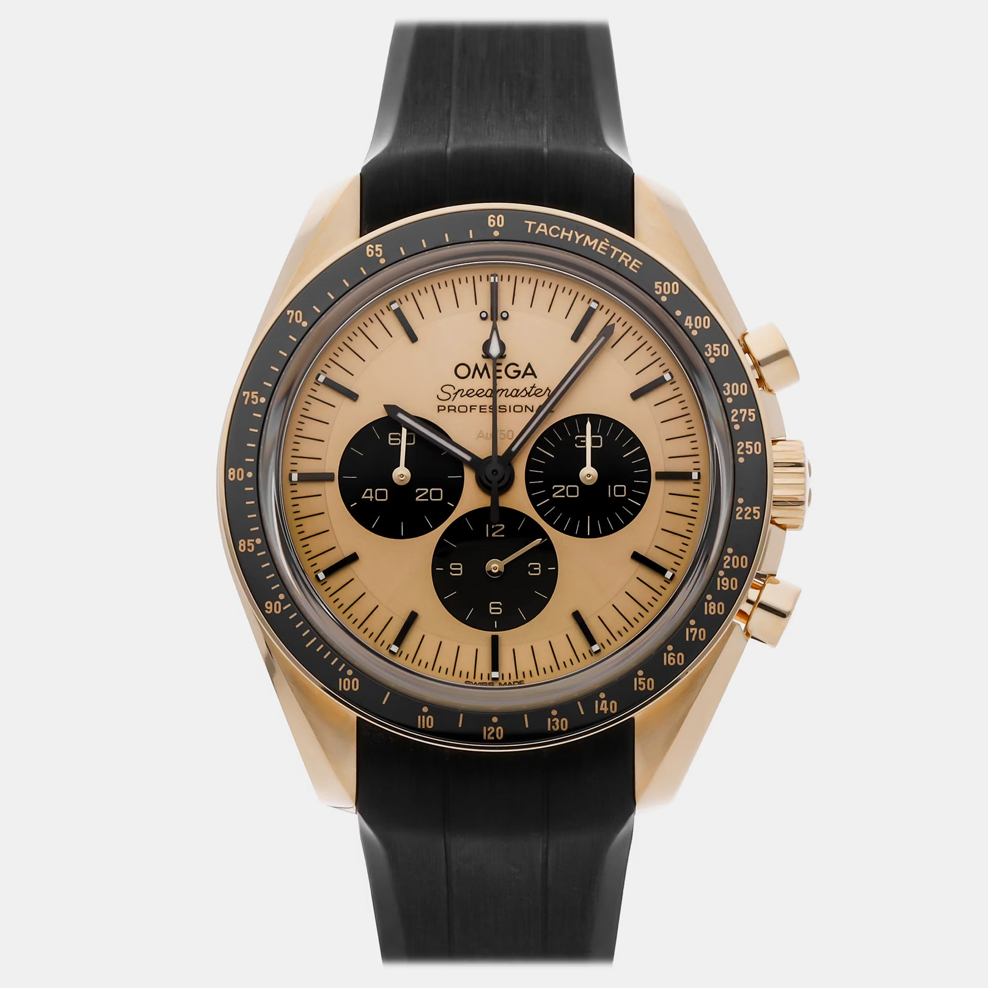 

Pre-Owned Omega Speedmaster Moonwatch Chronograph 310.62.42.50.99.001 Gold Manual Winding 18k Rose Gold Men's Wristwatch 42 mm