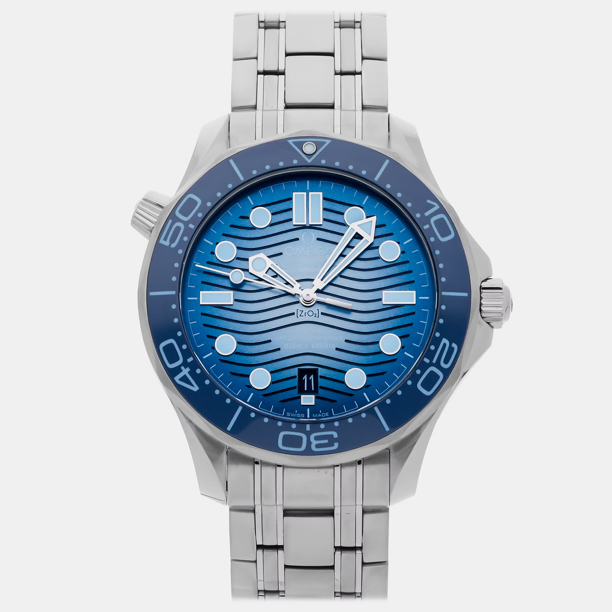 

Pre-Owned Omega Seamaster Diver 300M 210.30.42.20.03.003 Blue Automatic Stainless Steel Men's Wristwatch 42 MM
