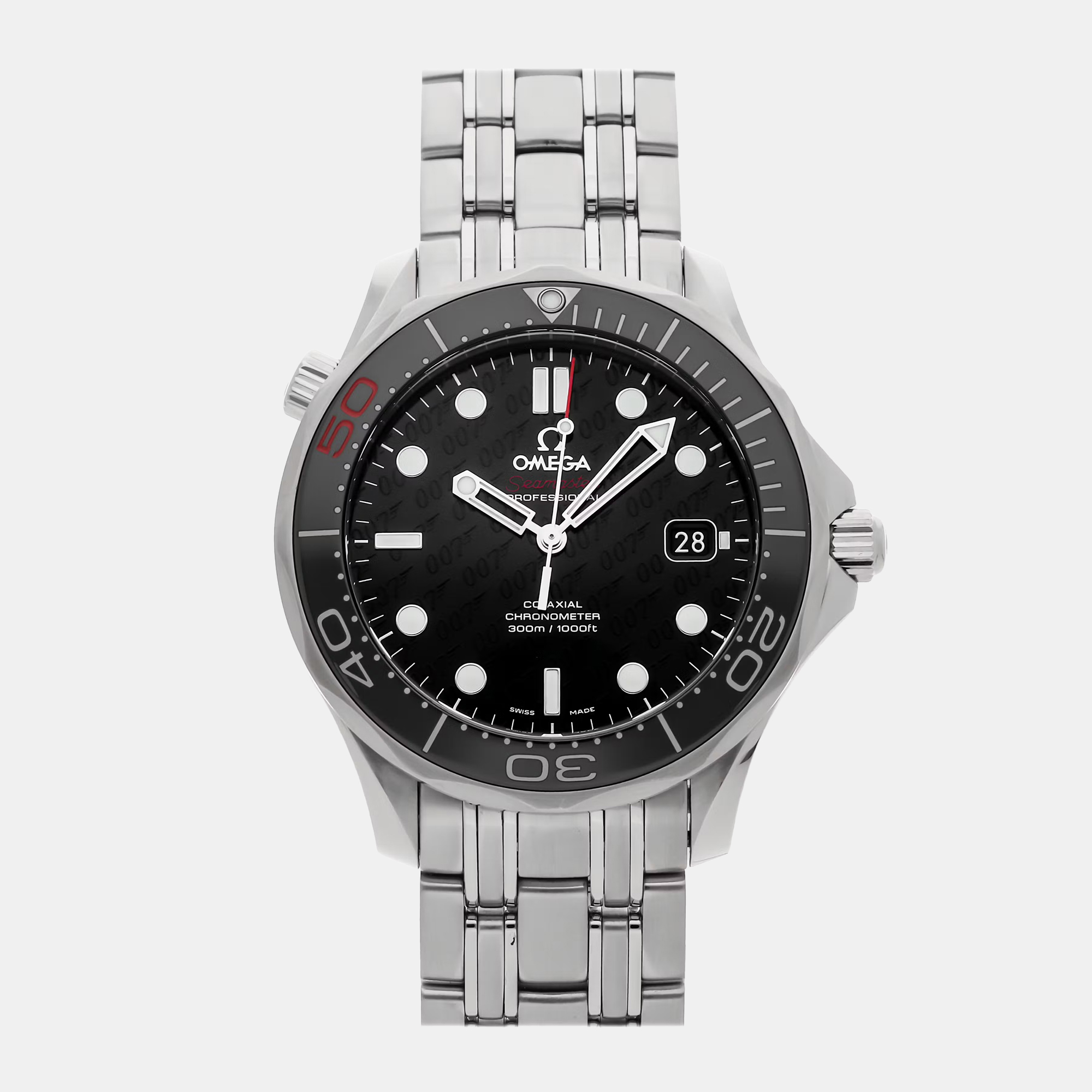 

Pre-Owned Omega Seamaster Diver 300M James Bond 50th Anniversary Limited Edition 212.30.41.20.01.005, Black