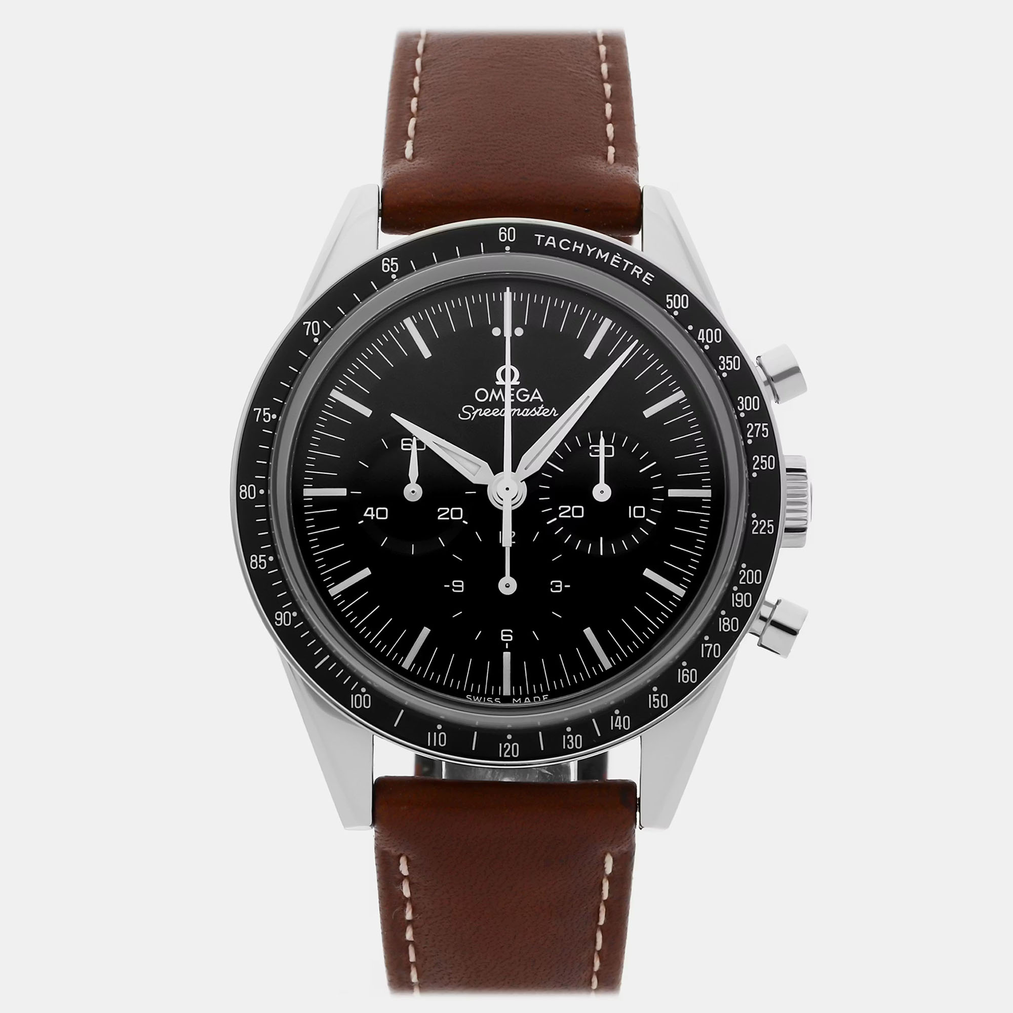 

Pre-Owned Omega Speedmaster Anniversary Series Chronograph "First Omega In Space" 311.32.40.30.01.001 Black Manual Winding Stainless Steel Men's Wristwatch 39 MM