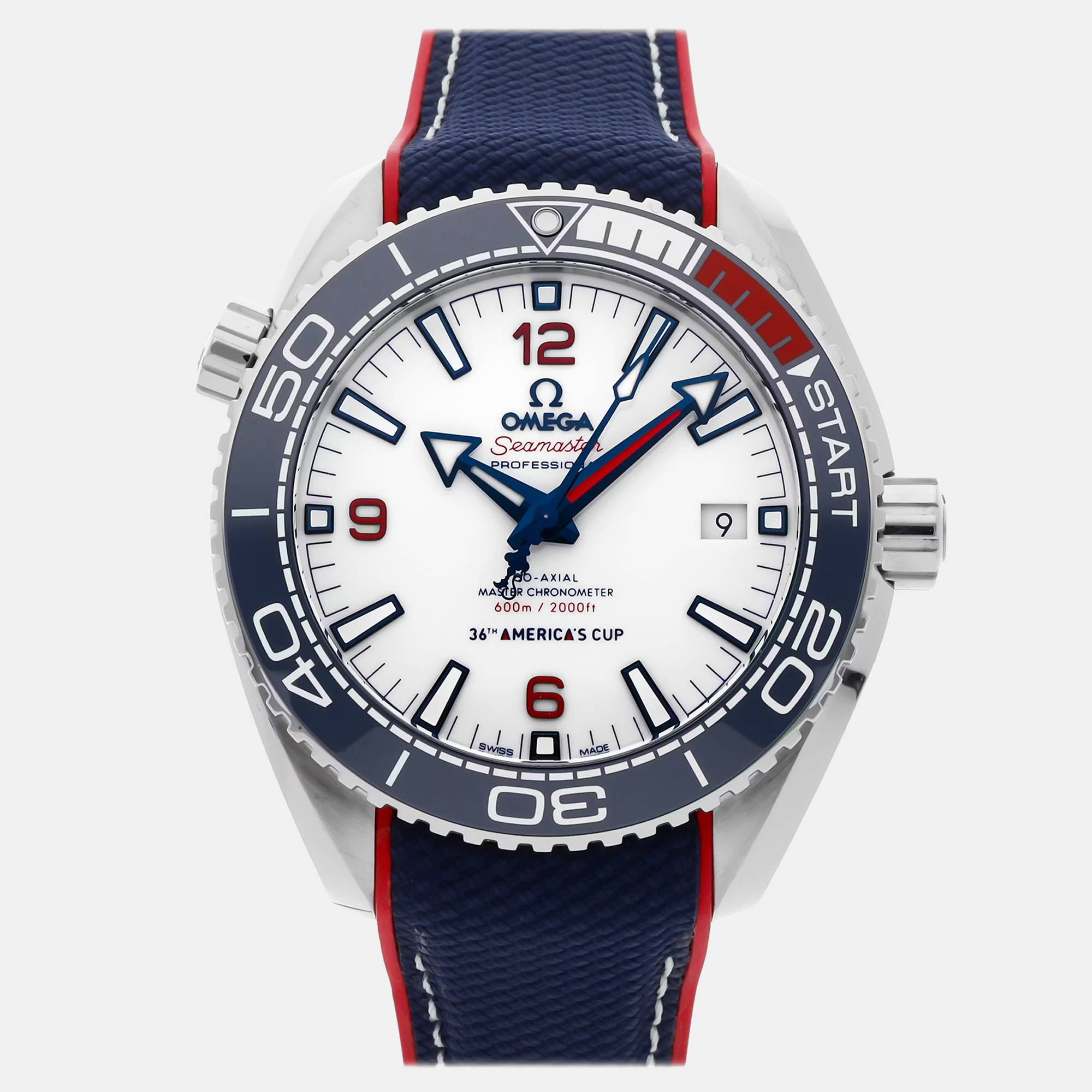 Pre-Owned Omega Seamaster Planet Ocean 600M America’s Cup Limited Edition 215.32.43.21.04.001 43.5 mm