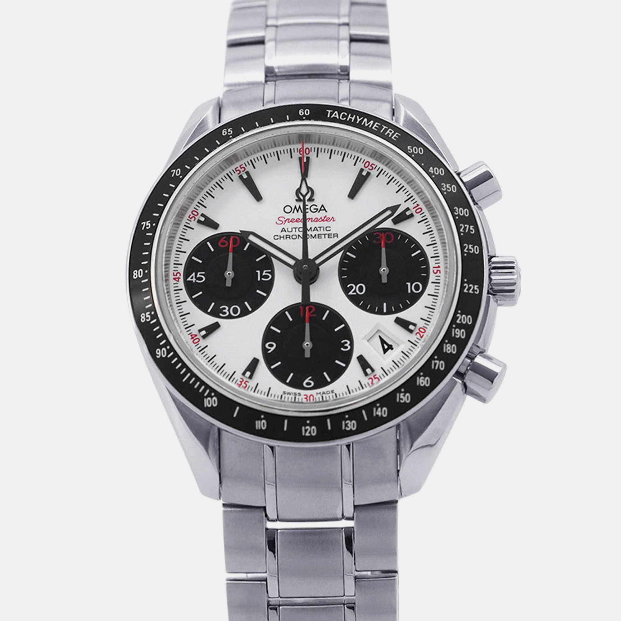 

Omega Speedmaster Date 323.30.40.40.04.001 Automatic Chronograph White Dial Stainless Steel Men's Wristwatch