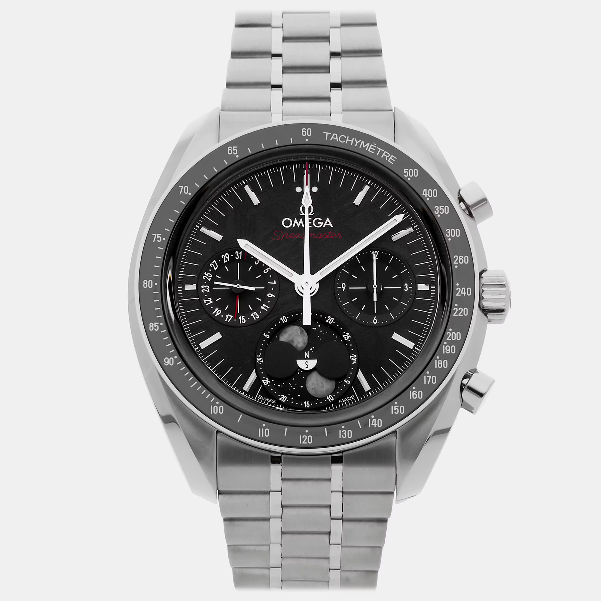 Omega Speedmaster Moonphase 304.30.43.52.01.001 Grey Stainless Steel Manual winding Men Wristwatch 43mm