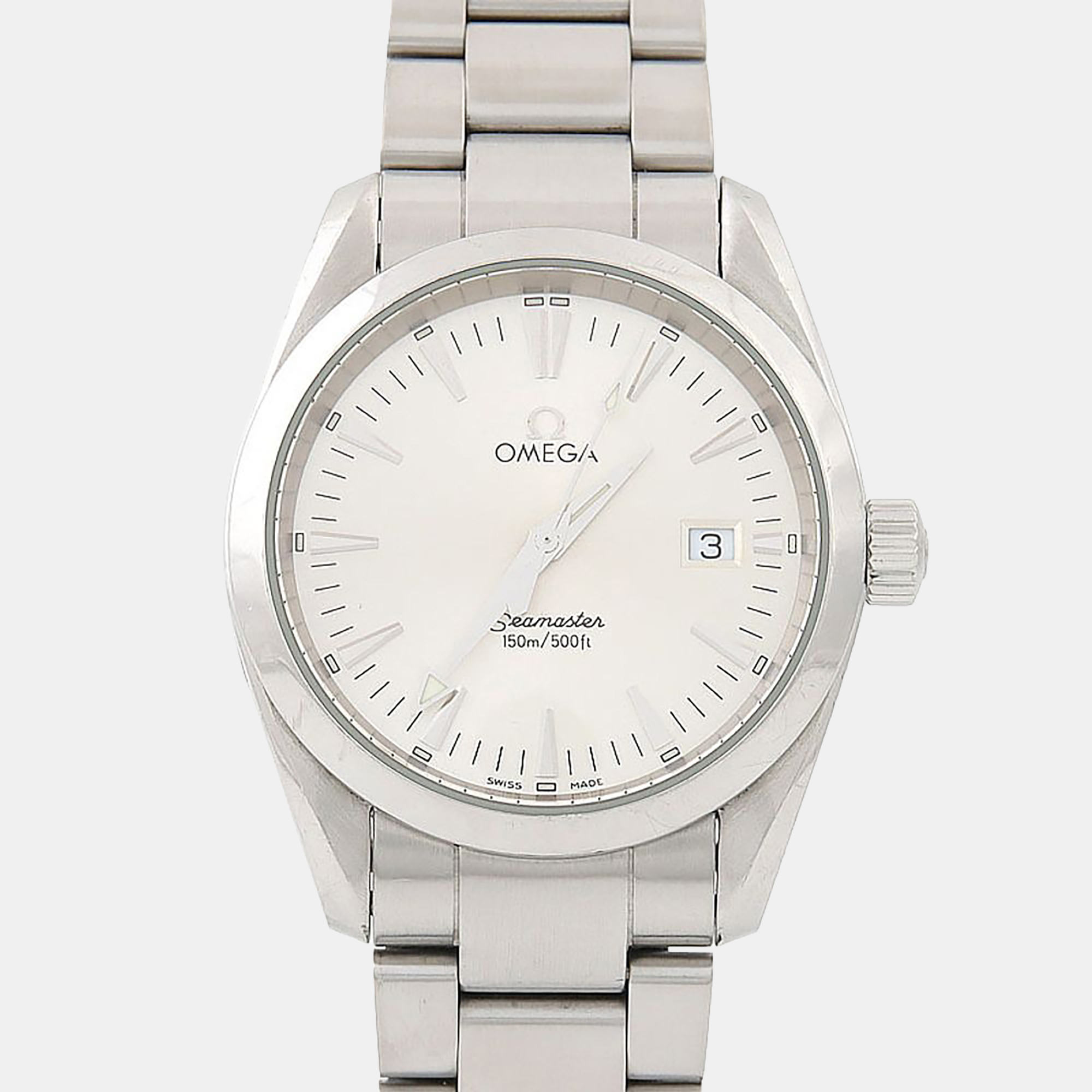 

Omega Aqua Terra 2518.30 Silver Stainless Steel Quartz Men Wristwatch