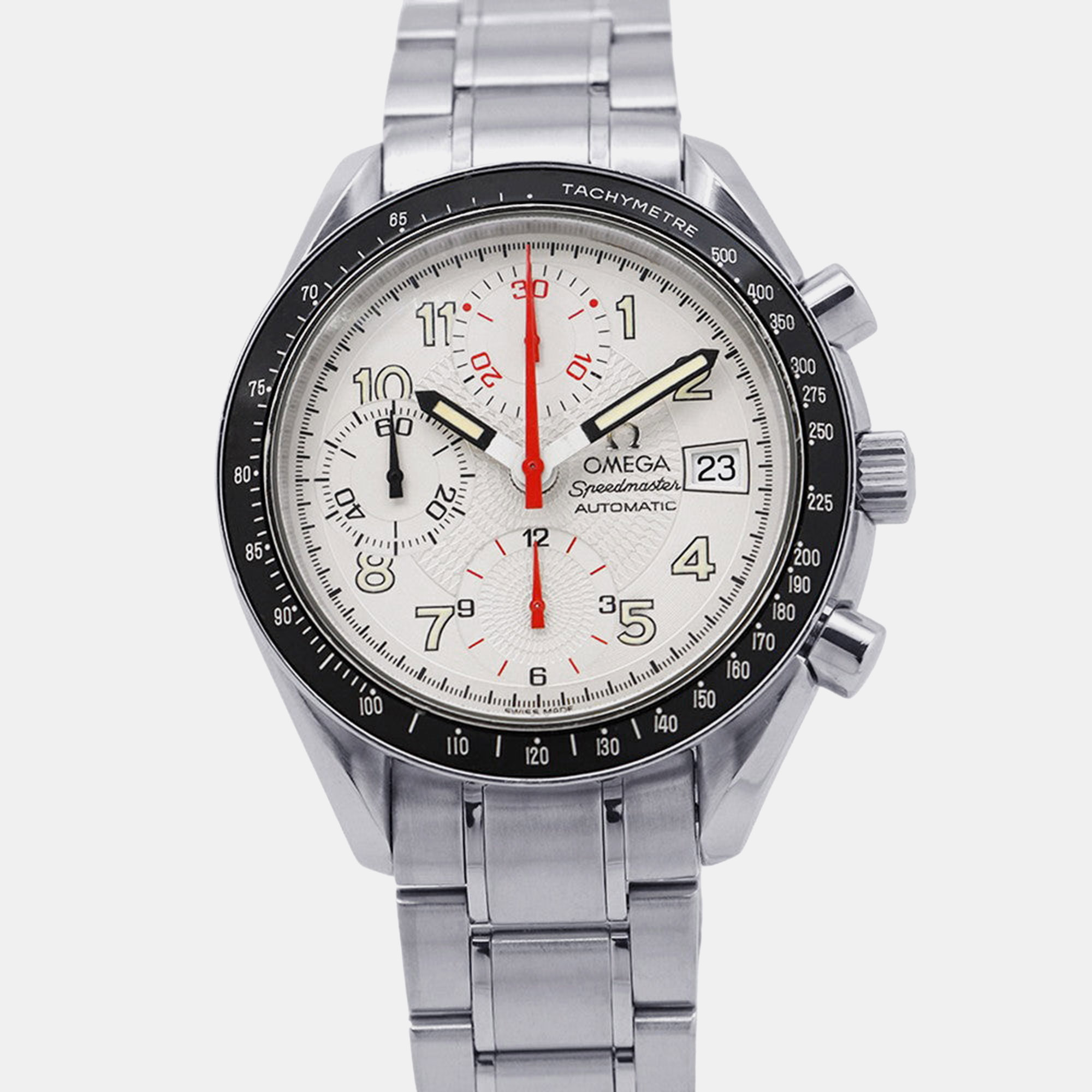 Omega Speedmaster Mark 40 40th Anniversary Edition 3513.33 White Stainless Steel Automatic Men Wristwatch 39mm