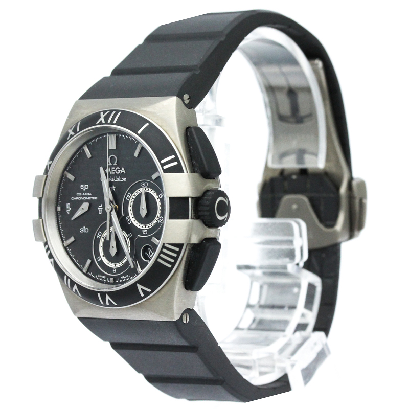 Pre Owned Omega Carbon Titanium Constellation Double Eagle Men's Wristwatch 35MM