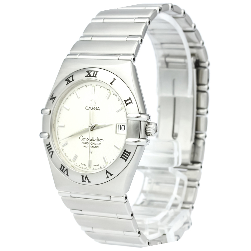 Pre Owned Omega Silver Stainless Steel Constellation Men's Wristwatch 36MM