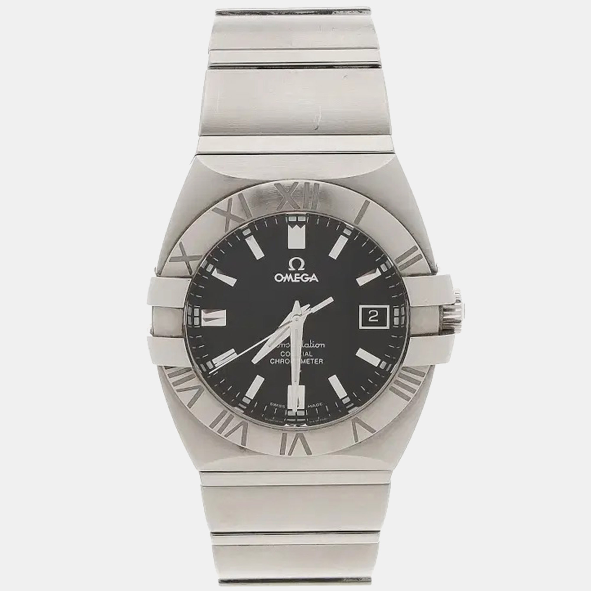 Omega Constellation Double Eagle 1513.51 Black Stainless Steel Automatic Men's Wristwatch 38mm