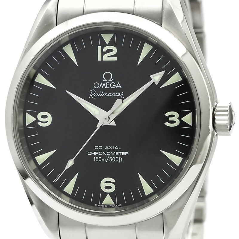 

Omega Black Stainless Steel Seamaster Aqua Terra Men's Wristwatch