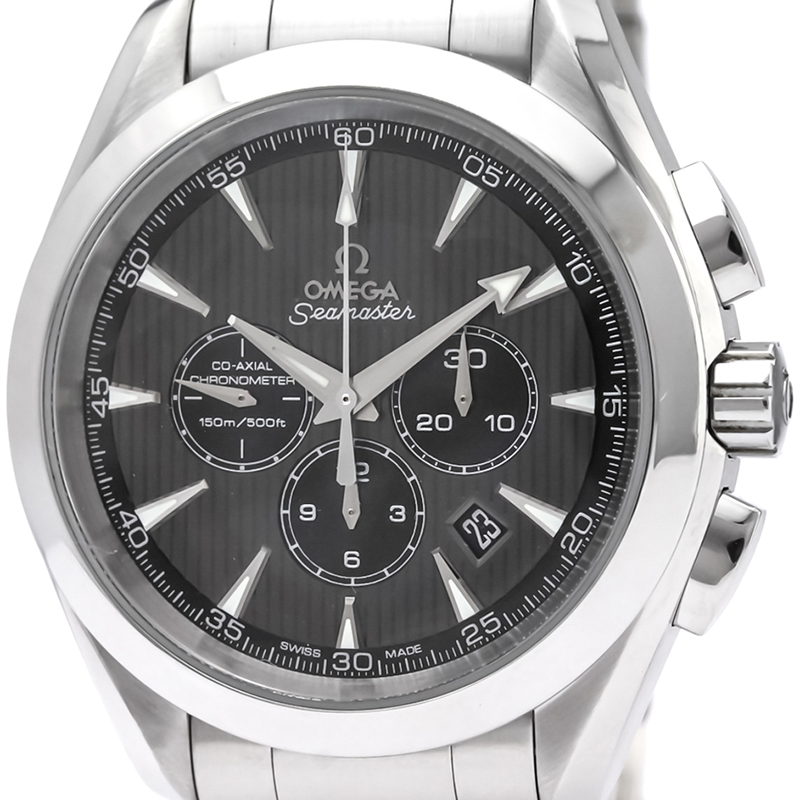 

Omega Black Stainless Steel Seamaster Aqua Terra Men's Wristwatch