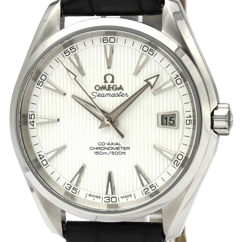 

Omega Silver Stainless Steel Seamaster Aqua Terra Men's Wristwatch