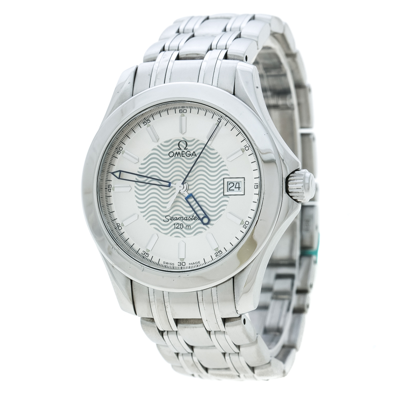 Omega Silver Stainless Steel Seamaster 196.1501 Men's Wristwatch 36 mm