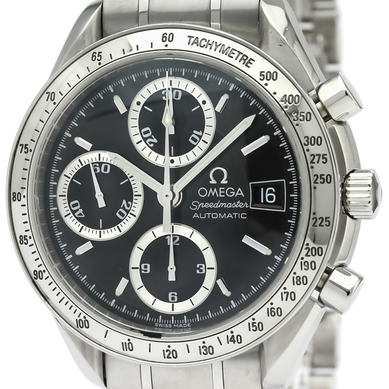 

Omega Black Stainless Steel Speedmaster Men's Wristwatch