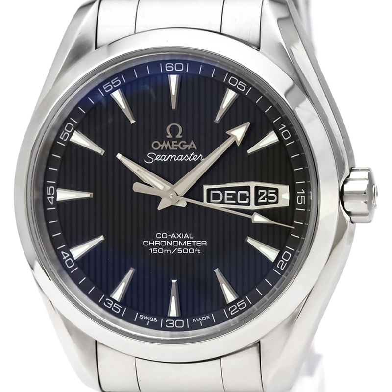 

Omega Grey Stainless Steel Seamaster Aqua Terra Co-Axial Annual Calendar Men's Wristwatch