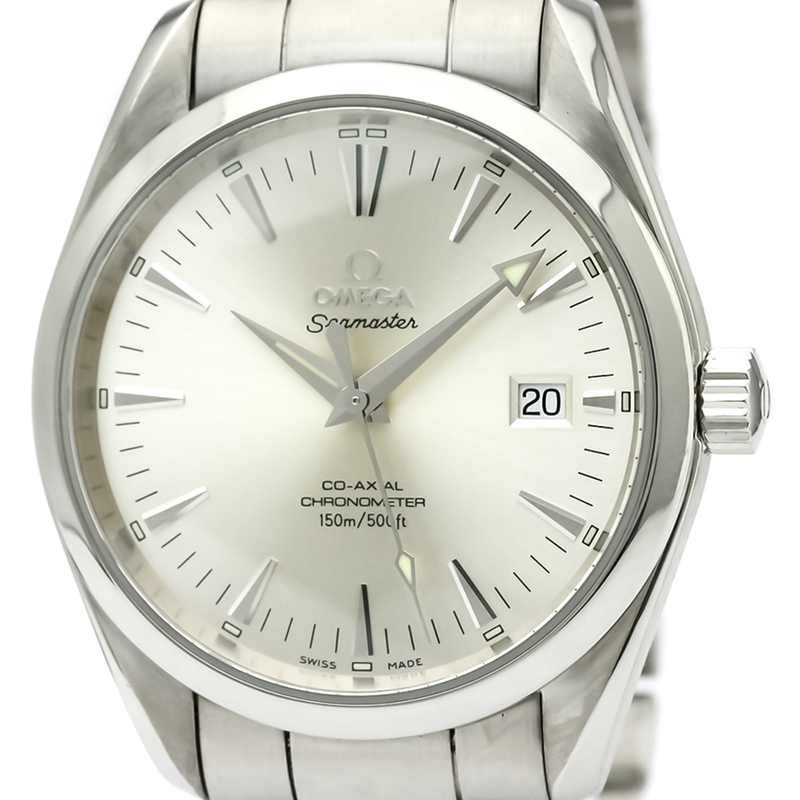 

Omega Silver Stainless Steel Seamaster Men's Wristwatch
