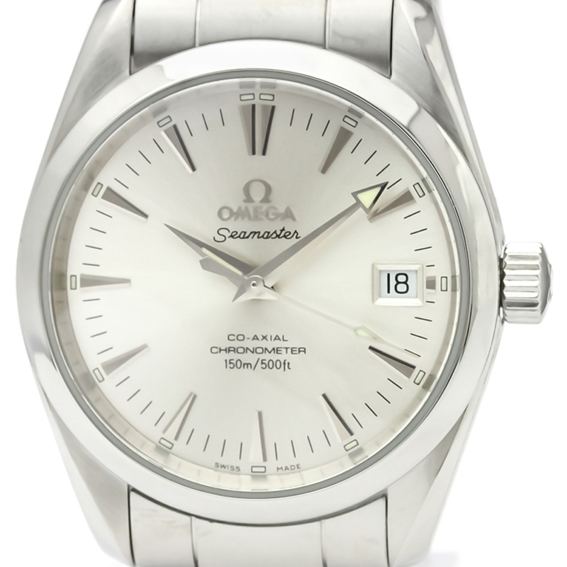 

Omega Silver Stainless Steel Seamaster Men's Wristwatch