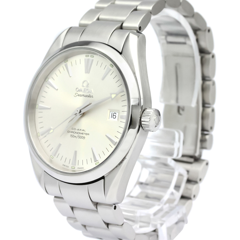 

Omega Silver Stainless Steel Seamaster Aqua Terra Men's Wristwatch