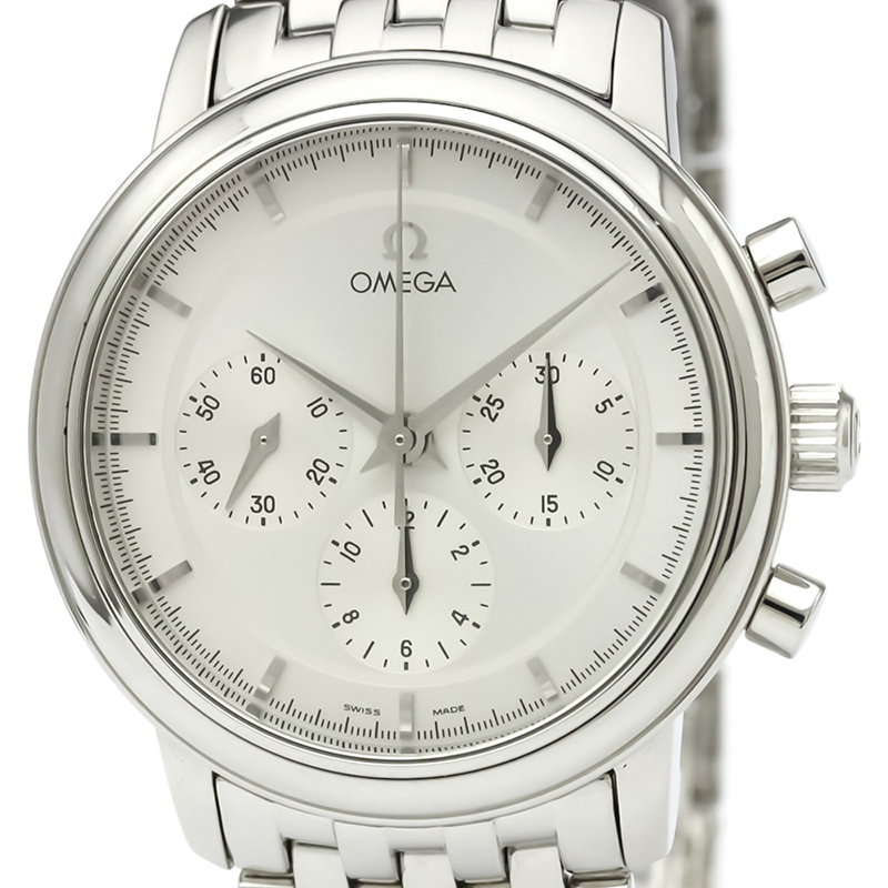 

Omega Silver Stainless Steel De Ville Men's Wristwatch