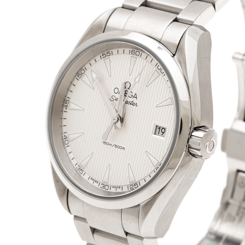 

Omega Silver Stainless Steel Seamaster Aqua Terra Men's Wristwatch