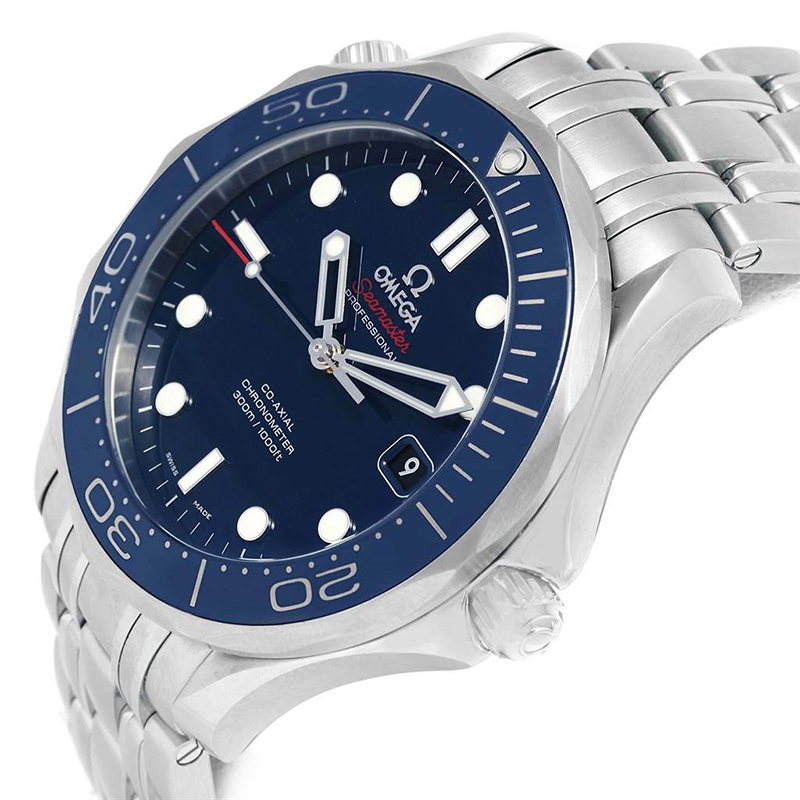 

Omega Blue Stainless Steel Seamaster Co-Axial