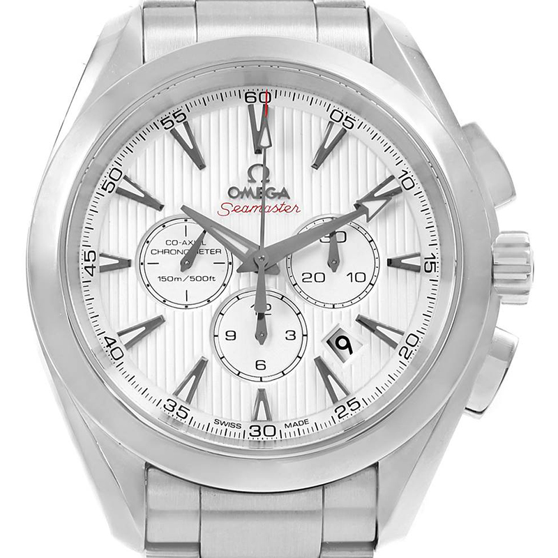 

Omega White Stainless Steel Seamaster Aqua Terra Chrono