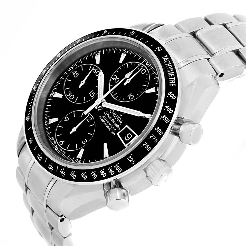 

Omega Black Stainless Steel Speedmaster