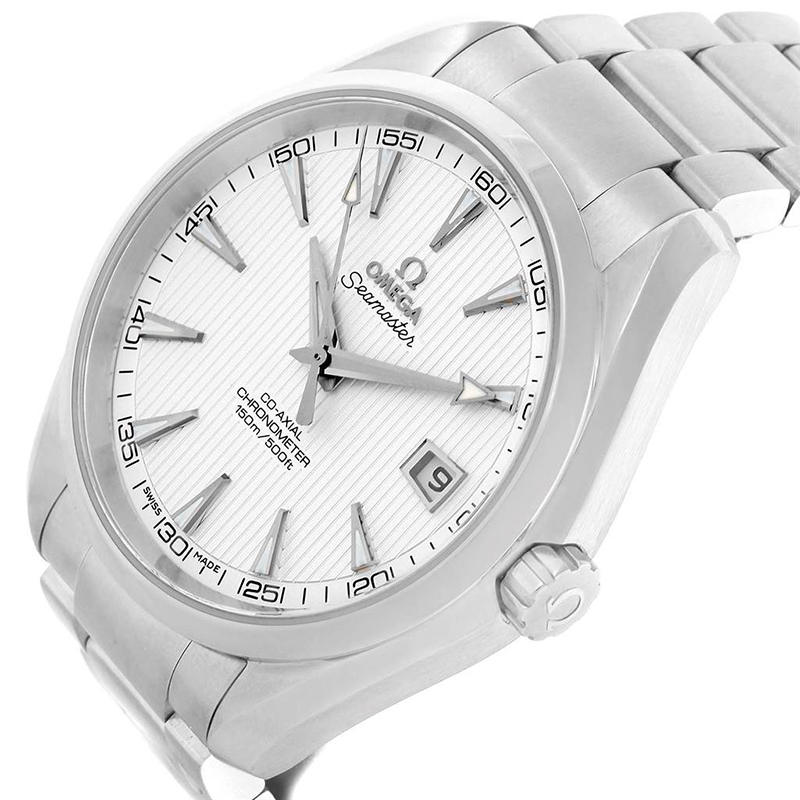 

Omega Silver Stainless Steel Seamaster Aqua Terra Co-Axial