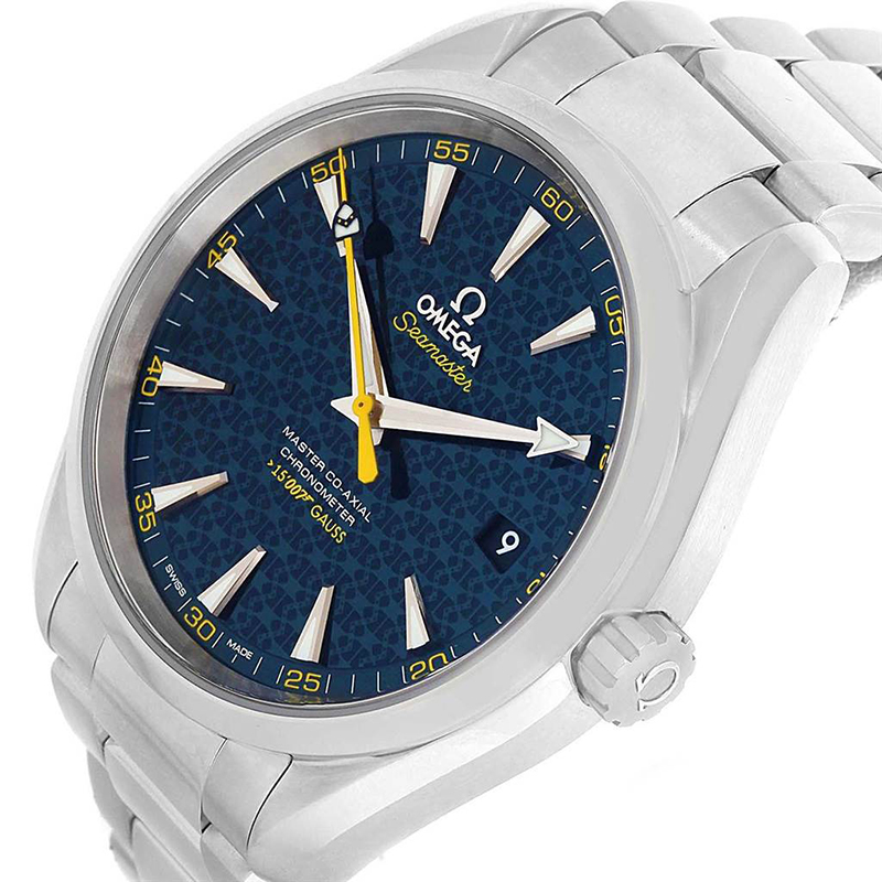 

Omega Blue Stainless Steel Seamaster Aqua Terra Spectre Bond Limited Edition