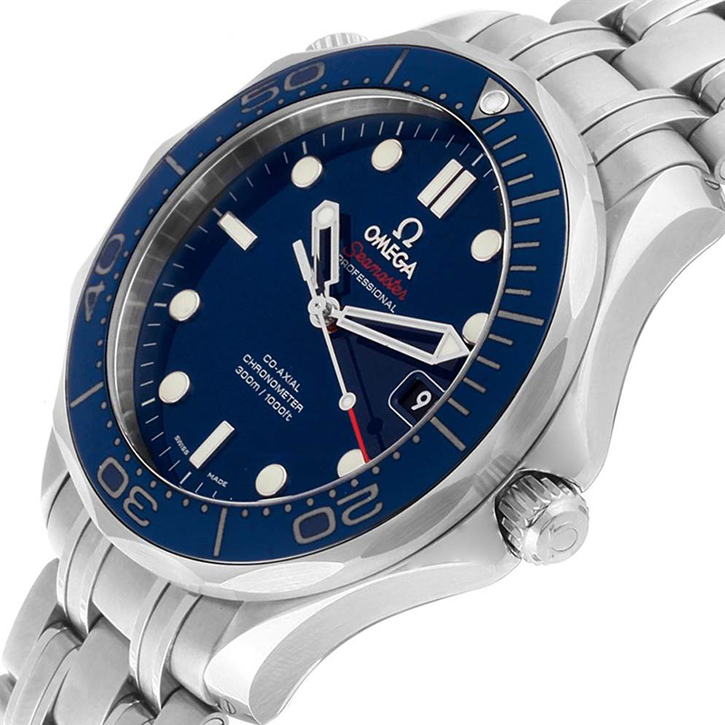 

Omega Blue Stainless Steel Seamaster Diver Co-Axial