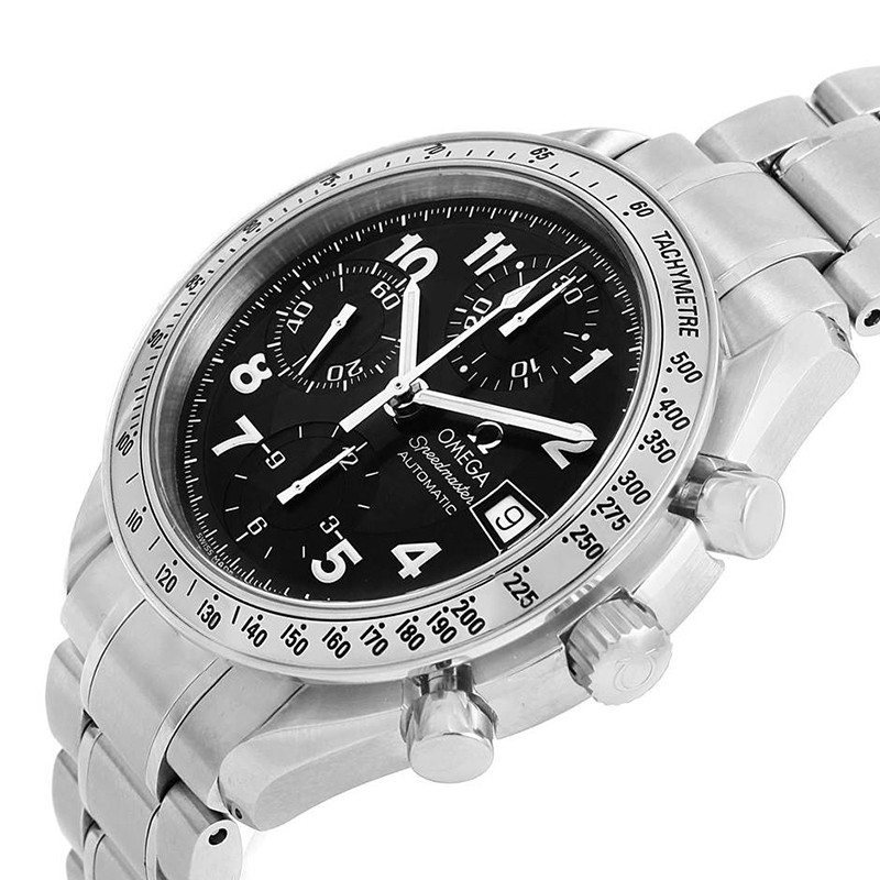 

Omega Black Stainless Steel Speedmaster Date Limited Edition