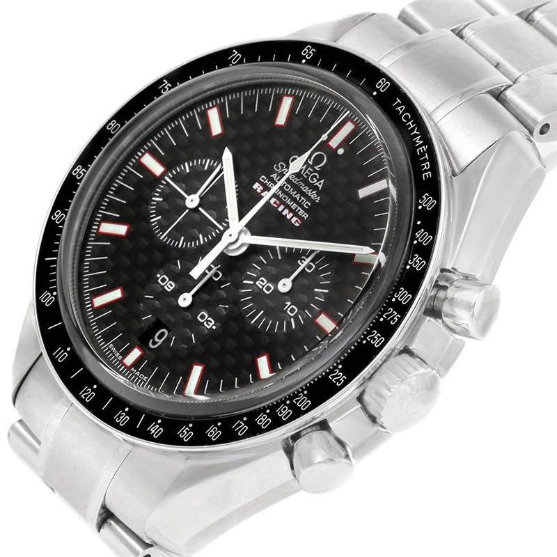 

Omega Black Stainless Steel Speedmaster Professional Racing